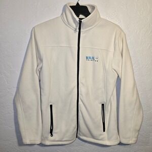 Vail Fleece Jacket Large Women Cream Full Zip Colorado Souvenir RN 102412